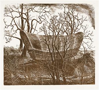 Albee, Grace (1890-1985) Three Wood Engravings of Rural Subjects: Unsigned Artists Proofs.